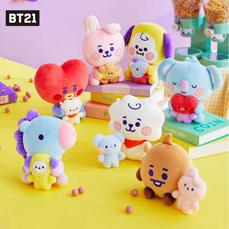 BT21 soft toys based on members Cooky, Shooky and Chimmy of BTS pop News  Photo - Getty Images