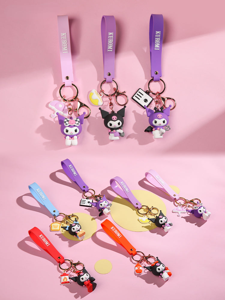 Sanrio - My Melody & Kuromi Cutie Keychains | Moonguland Kuromi Black