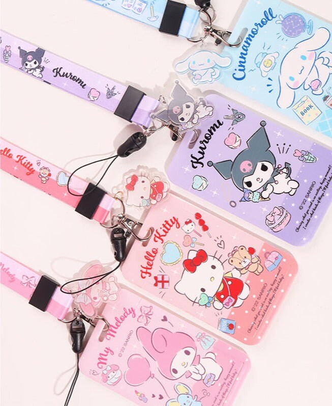 Sanrio Photocard Holder Kpop Card Holder Pompompurin My Melody Cinnamoroll  Hello Kitty Pochacco Kuromi PC Holder Keychain 